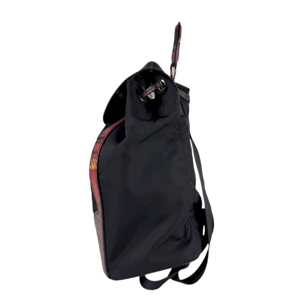 Prada Regal Check Print Black and Red Backpack - Picture 2 of 10